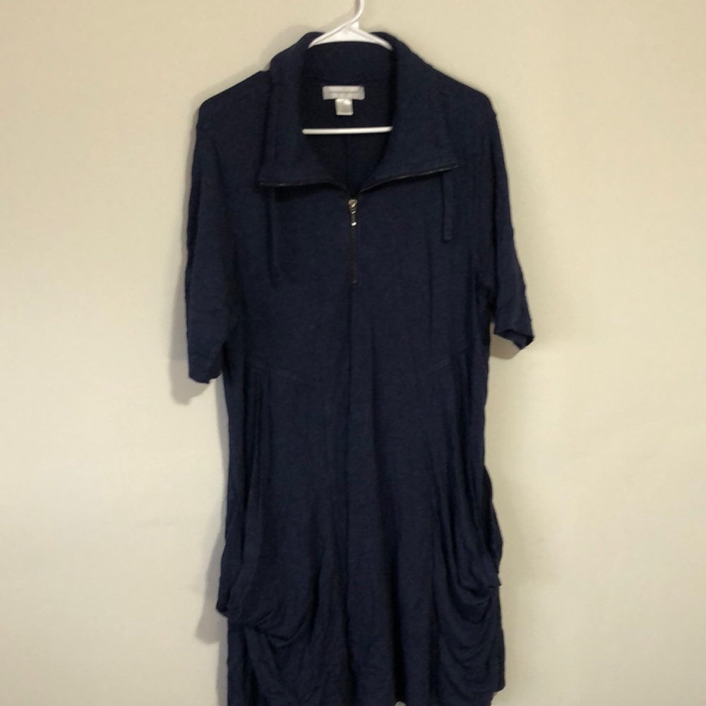 Christopher & Banks Tunic Top / dress navy t shirt XL